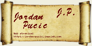 Jordan Pučić vizit kartica